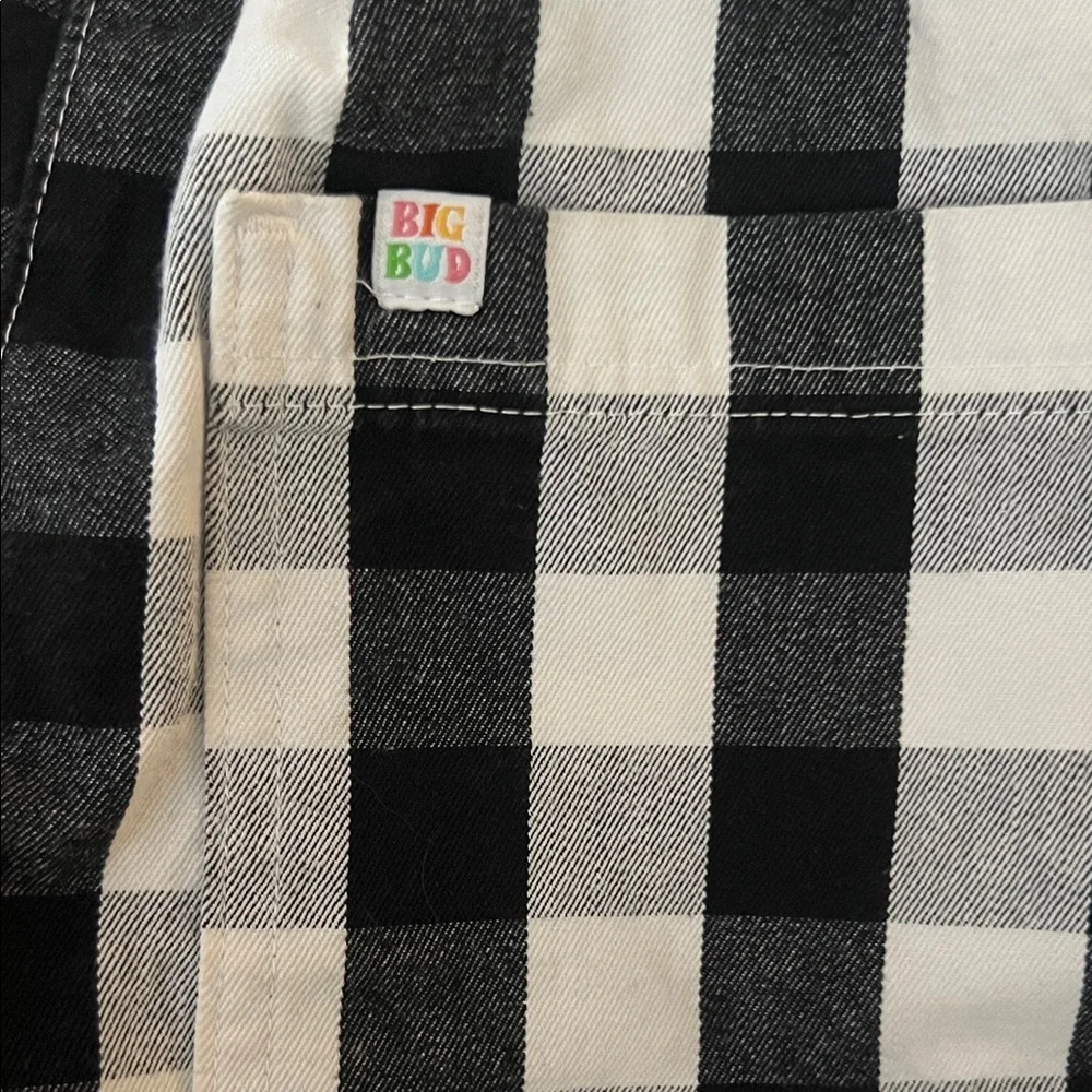 Big Bud Press Black and White Checkered Trouser Shorts - Picture 4 of 4